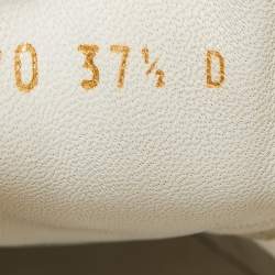 Pre Owned Alexander McQueen White/Black Suede and Leather Oversized Sneakers Size 37.5