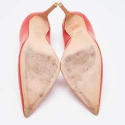 Alexander McQueen Red Leather Pointed Toe Pumps Size 38