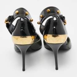 Alexander McQueen Green Leather Ankle Strap Pumps Size 37.5