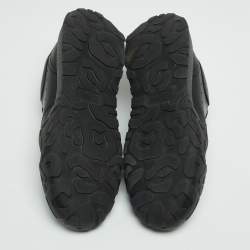 Pre Owned Alexander McQueen Black Leather Oversized Sneakers Size 39.5