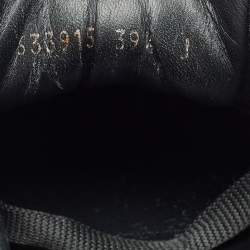 Pre Owned Alexander McQueen Black Leather Oversized Sneakers Size 39.5