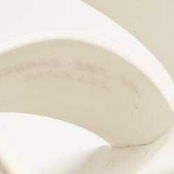 Pre Owned Alexander McQueen White Rubber Birke Buckle Slide Flats Size 38.5 