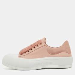 Alexander McQueen Old Rose/white Plimsoll Platform Sneaker Size 39