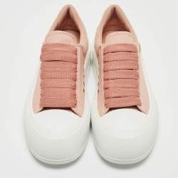 Alexander McQueen Old Rose/white Plimsoll Platform Sneaker Size 39
