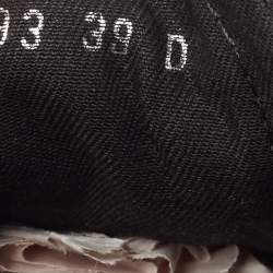 Pre Owned Alexander McQueen Black/White Canvas Deck Lace Up Plimsoll Sneakers Size 39