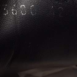 Pre Owned Alexander McQueen Black/White Leather Larry Sneakers Size 42.5