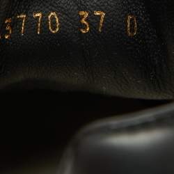 Pre Owned Alexander McQueen Black Leather Oversized Sneakers Size 37