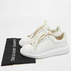 Alexander McQueen White Leather Oversized Sneakers Size 39