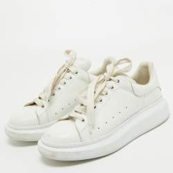 Alexander McQueen White Leather Oversized Sneakers Size 39