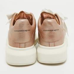 Pre Owned Alexander McQueen Pink Leather Oversized Sneakers Size 39