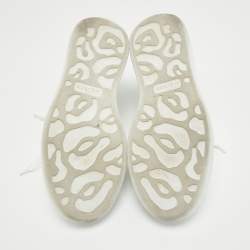 Pre Owned Alexander McQueen White Leather Oversized Sneakers Size 38