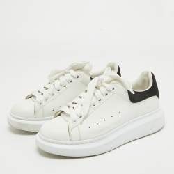 Pre Owned Alexander McQueen White Leather Oversized Sneakers Size 38
