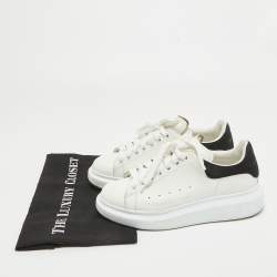 Pre Owned Alexander McQueen White Leather Oversized Sneakers Size 38