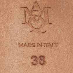 Pre Owned Alexander McQueen Red Suede Horn Heel Pumps Size 36