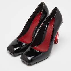 Pre Owned Alexander McQueen Black Patent Leather Pumps Size 37