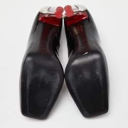 Pre Owned Alexander McQueen Black Patent Leather Pumps Size 37