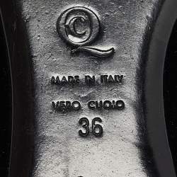 Pre Owned Alexander McQueen Black Velvet Skull Embroidered Smoking Slippers Size 36