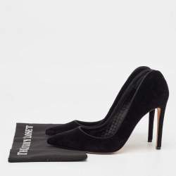 Pre Owned Alexander McQueen Black Velvet Ofelia Pumps Size 39