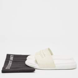 Alexander McQueen White Rubber Flat Slides Size 36