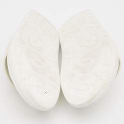 Alexander McQueen White Rubber Flat Slides Size 36