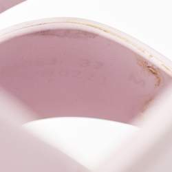 Alexander McQueen Pink Rubber Buckle Details Flat Slides Size 37