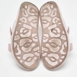 Alexander McQueen Pink Rubber Buckle Details Flat Slides Size 37