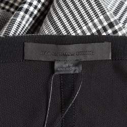 Alexander Wang Grey Plaid Wool Blend Scoop Neck Mini Dress L