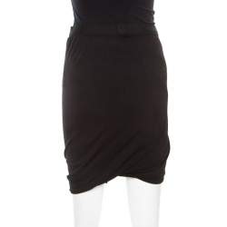 T by Alexander Wang Black Stretch Draped Mini Skirt L