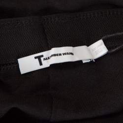 T by Alexander Wang Black Stretch Draped Mini Skirt L