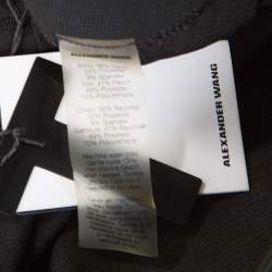 T by Alexander Wang Black Stretch Draped Mini Skirt L