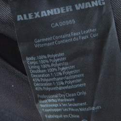 Pre Owned Alexander Wang Black Embellished Trim Peplum Shift Dress M