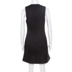 Pre Owned Alexander Wang Black Embellished Trim Peplum Shift Dress M