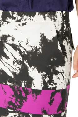 Alexander Wang Multicolor Abstract Print Grosgrain Detail Mini Skirt S