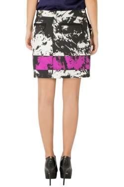 Alexander Wang Multicolor Abstract Print Grosgrain Detail Mini Skirt S