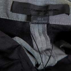 Alexander Wang Grey Wool and Mohair Blend Tie Front Tapered Pants M