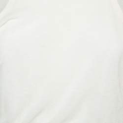 Alexander Wang Off-White Cotton knit Sheer Overlay Top L