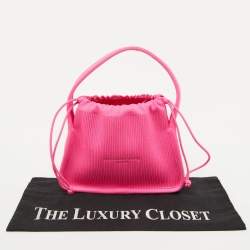 Alexander Wang Fuchsia Pink Knit Fabric Small Ryan Hobo