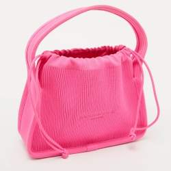 Alexander Wang Fuchsia Pink Knit Fabric Small Ryan Hobo