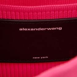 Alexander Wang Fuchsia Pink Knit Fabric Small Ryan Hobo
