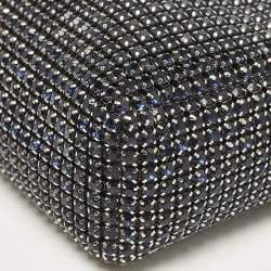 Alexander Wang Dark Blue/Black Crystals and Leather Medium Heiress Pouch Bag