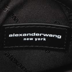 Alexander Wang Black Satin Crystal Embellished Bucket Bag