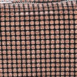 Pre Owned Alexander Wang Orange Crystal Embellished Mesh Medium Heiress Pouch