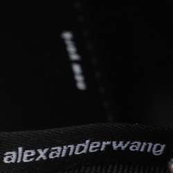 Pre Owned Alexander Wang Orange Crystal Embellished Mesh Medium Heiress Pouch