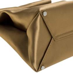 Alexander Wang Khaki Satin Foldover Clutch 