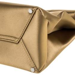 Alexander Wang Khaki Satin Foldover Clutch 