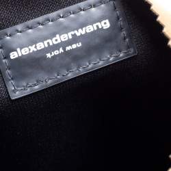 Alexander Wang Khaki Satin Foldover Clutch 