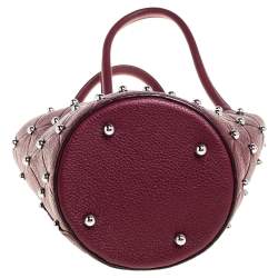 Pre Owned حقيبة اليكساندر وانغ باكيت روكسي صغيرة مرصعة جلد عنابي 