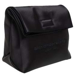 Alexander Wang Black Satin Lunch Clutch