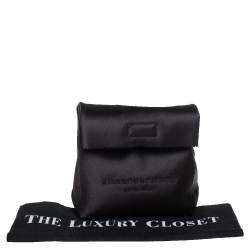 Alexander Wang Black Satin Lunch Clutch
