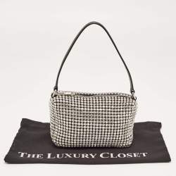 Alexander Wang Black Crystal Embellished Mini Heiress Pouch Bag